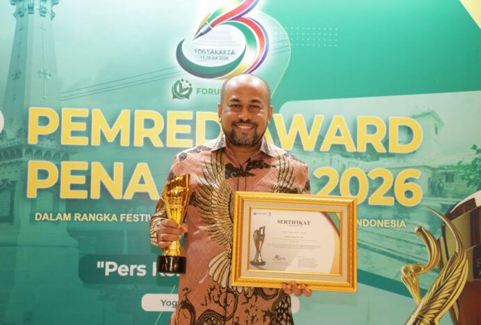 Dirut Bank Aceh Raih Pemred Award 2026 atas Komitmen Keterbukaan Informasi
