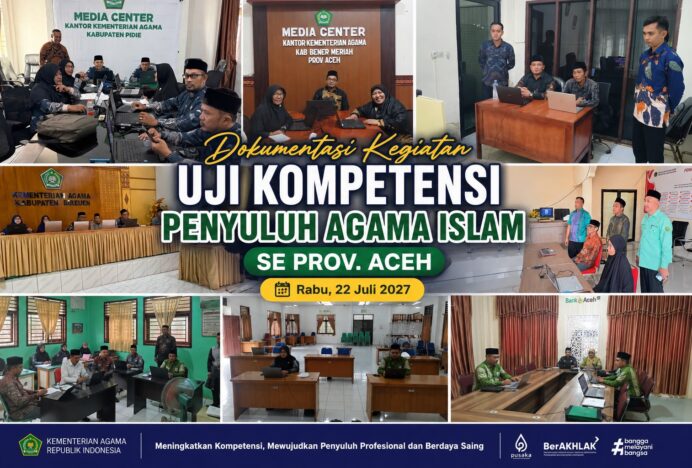 75 Penyuluh Agama Islam Aceh Ikuti Uji Kompetensi Kenaikan Jenjang Jabatan