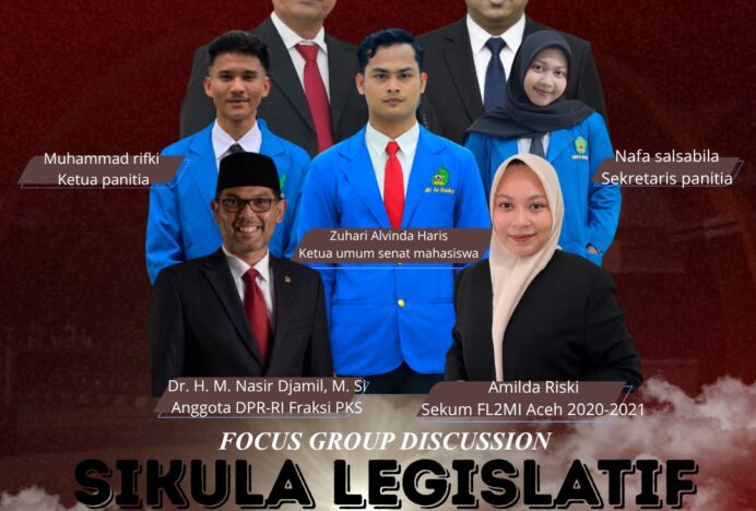 Sikula Legislatif Se-Aceh Segera Digelar, DPR RI Nasir Djamil Dijadwalkan Hadir Berdiskusi Bersama Mahasiswa Aceh