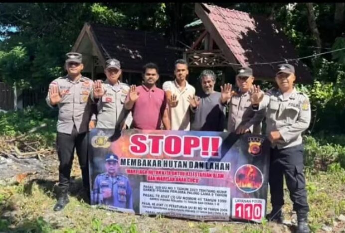 Polsek Sukajaya Edukasi Warga Keuneukai Antisipasi Karhuta
