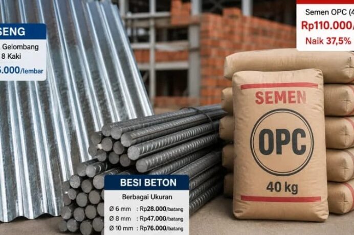 Harga Semen Melonjak, Berikut Harga Bahan Bangunan di Aceh Tengah