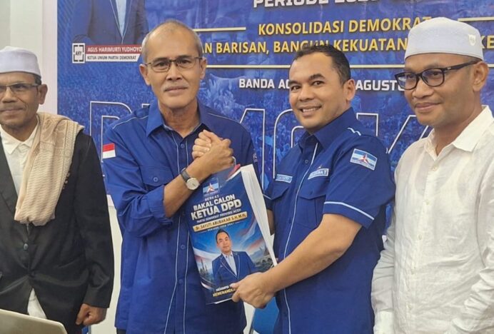 Sayuti Abubakar Resmi Daftar Bakal Calon Ketua DPD Demokrat Aceh 2026–2031