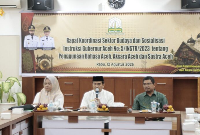 Pemerintah Aceh Gelar Rakor Budaya, Ajak Masyarakat Tingkatkan Penggunaan Bahasa dan Aksara Aceh