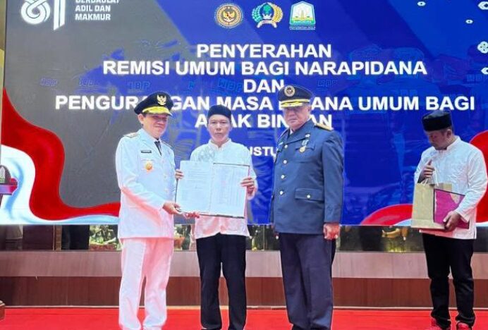 248 Napi Rutan Banda Aceh Terima Remisi HUT ke-81 RI
