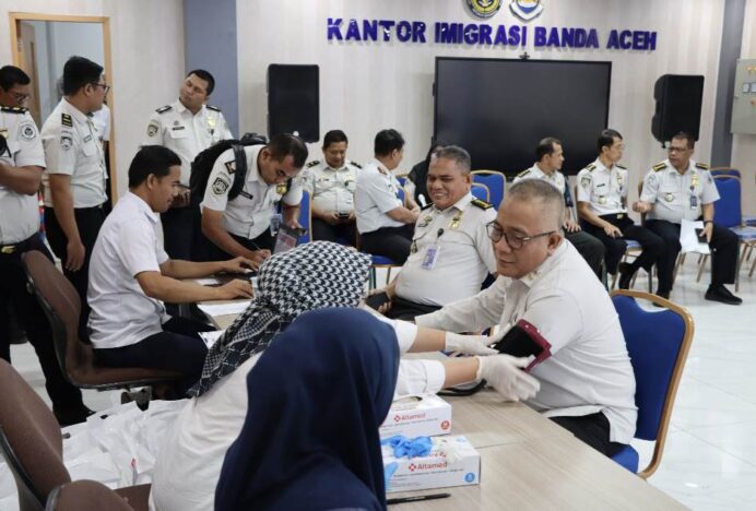 Sambut HUT ke-81 RI, Imigrasi Banda Aceh Kumpulkan 37 Kantong Darah