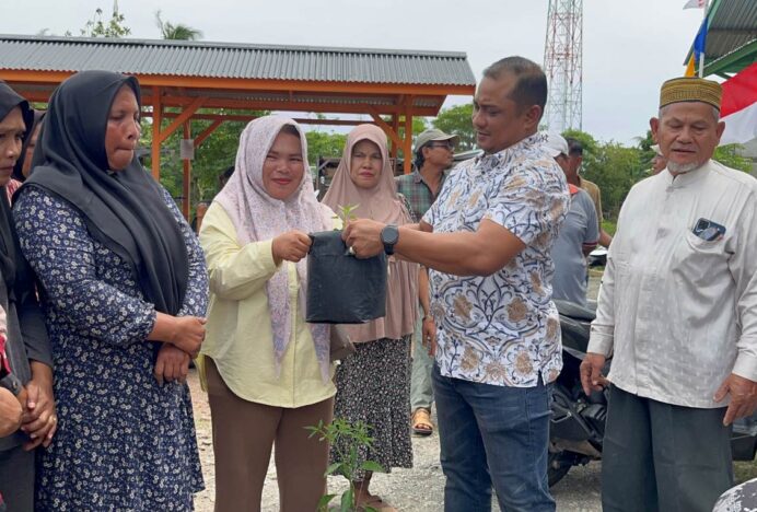 Camat Darul Imarah Serahkan Bibit Cabai Program Gerakan Ketahanan Pangan Keluarga Leu Ue