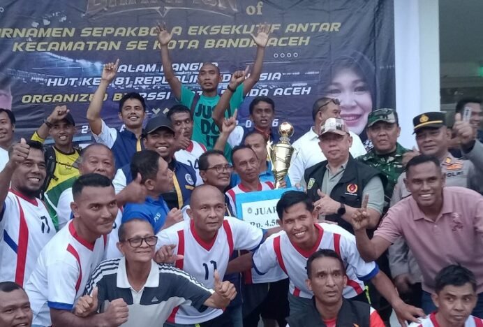 PSSI Banda Aceh Juara Sepakbola U-45 Usai Taklukkan Syiah Kuala 2-0