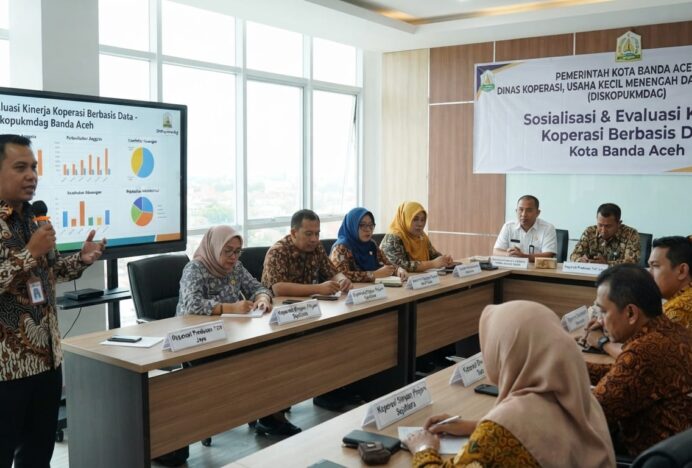 Diskopukmdag Banda Aceh Perkuat Evaluasi Kinerja Koperasi Berbasis Data