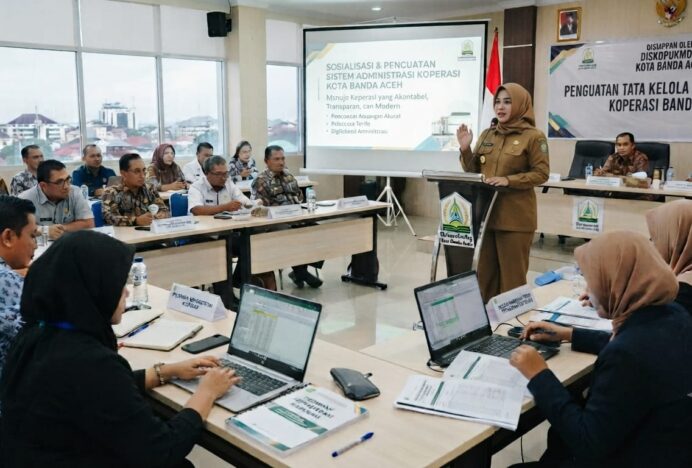 Diskopukmdag Banda Aceh Lakukan Penguatan Sistem Administrasi Koperasi