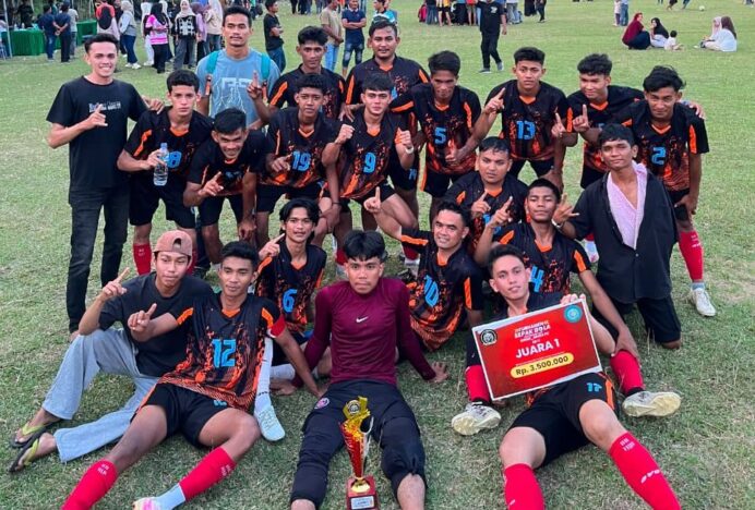 Sinar Muda FC Juara Turnamen Sepak Bola HUT ke-1 di Kota Jantho