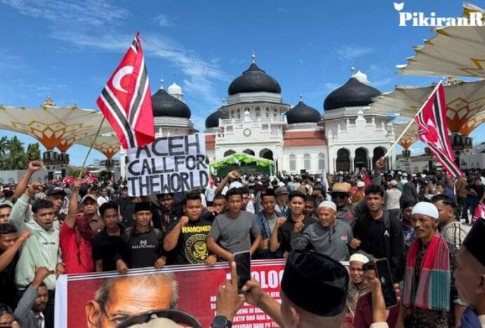 Peringatan Hari Damai Aceh di Masjid Raya Baiturrahman Berakhir Ricuh