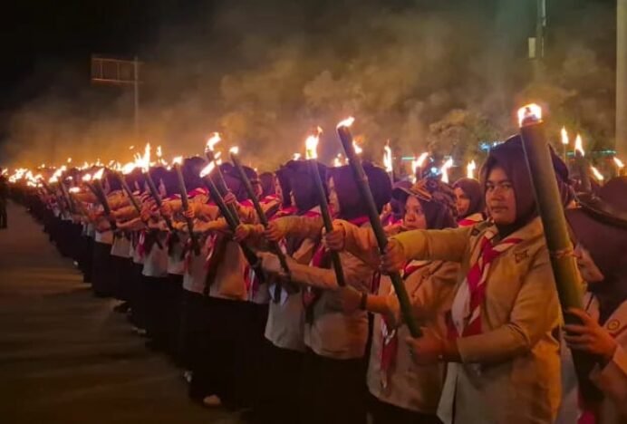 Malam Taptu dan Pawai Obor Meriahkan HUT ke-81 RI di Bener Meriah