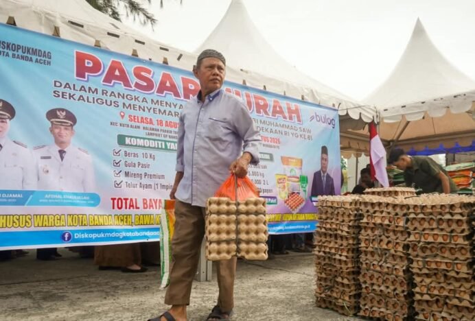 Meriahkan Maulid dan HUT ke-81 RI, Pemko Banda Aceh Hadirkan Pasar Murah
