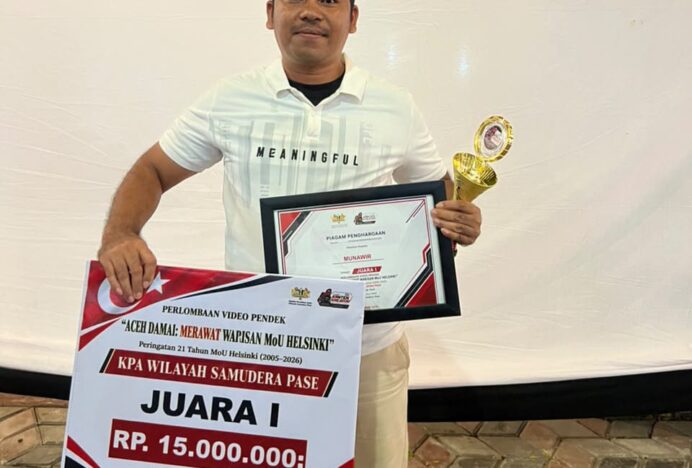 Kang Awir dari Aceh Besar Raih Juara 1 Lomba Konten Kreator Hari Damai Aceh ke-21