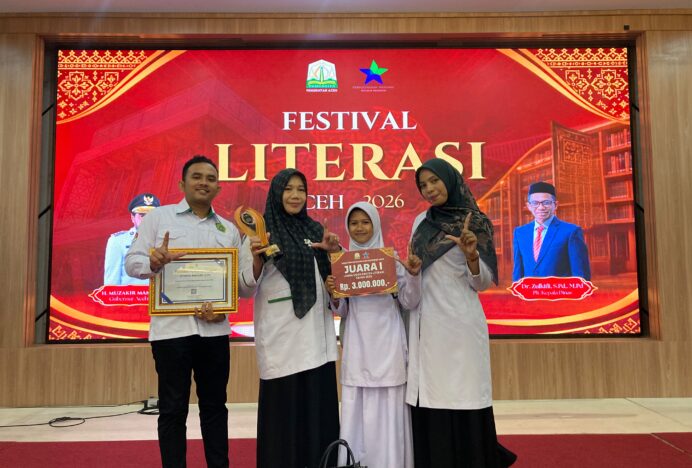 MIN 8 Aceh Besar Raih Juara 1 Lomba Video Konten Literasi, Wakili Aceh ke Tingkat Nasional