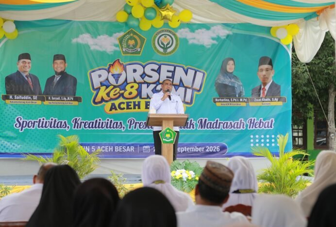 Yahwa Buka PORSENI se Aceh Besar, Diikuti 516 Peserta