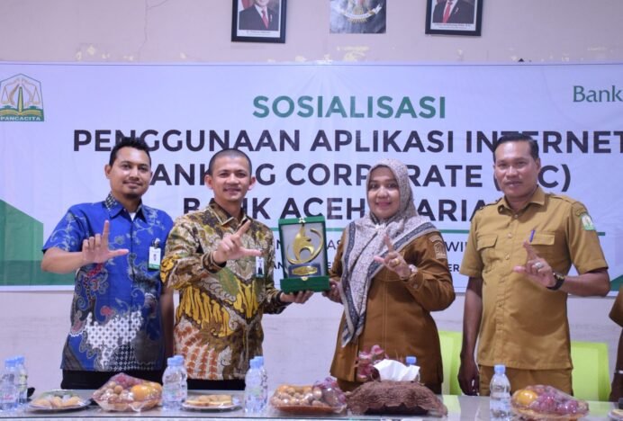 Bank Aceh Sosialisasikan Internet Banking Corporate kepada Satuan Pendidikan di Bireuen