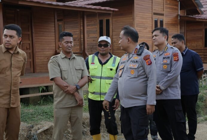 Kapolda Aceh Tinjau Progres Pembangunan Huntap Polri Presisi di Aceh Tamiang