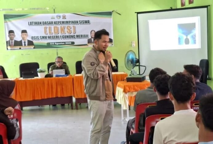 LDKS OSIS SMKN 1 Gunung Meriah Dibekali Jiwa Kepemimpinan dan Kecakapan Digital