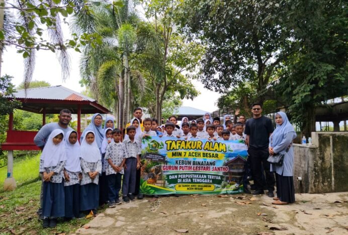 MIN 7 Aceh Besar Gelar Tafakur Alam, Siswa Belajar Langsung dari Alam dan Sejarah