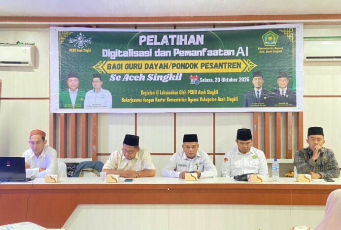 Sambut HSN 2026, Kemenag dan PCNU Aceh Singkil Gelar Pelatihan Digitalisasi dan Pemanfaatan AI bagi Guru Dayah