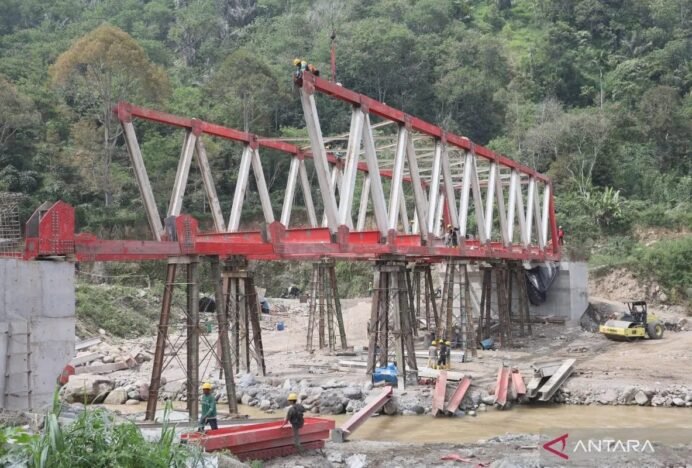 Pemerintah Bangun Jembatan Krueng Pelang di Aceh Tengah