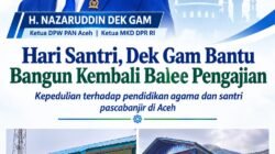 Hari Santri Nasional ke-11, Dek Gam Bantu Bangun Kembali Dua Balee Pengajian Korban Banjir di Tangse
