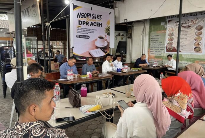 Ngopi Sore, DPRA Bahas Sejumlah Isu Strategis Aceh Bersama Pers