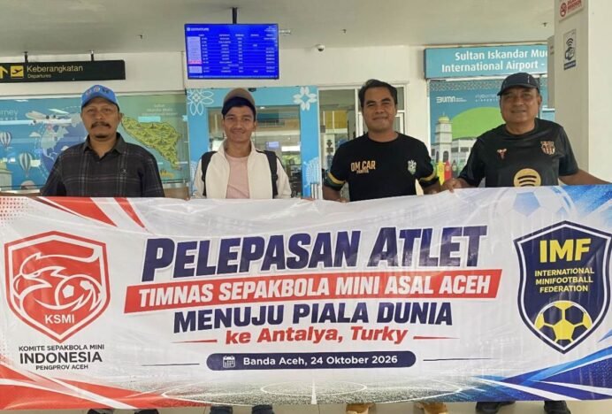 Dana Terbatas, Satu Atlet Aceh Berangkat ke Piala Dunia Minifootball di Turki